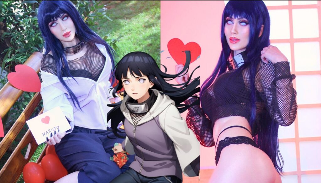 Adamilangley as Hinata sexy cosplay. hot Hinata cosplay from naruto