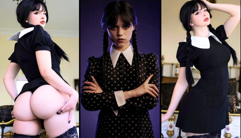 Evie Lee Mikomin Wednesday Addams cosplay