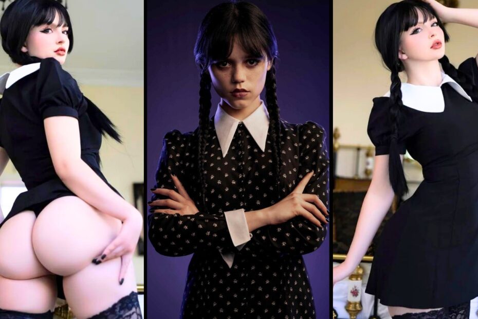 Evie Lee Mikomin Wednesday Addams cosplay