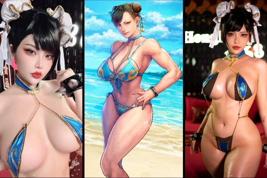 Hana Bunny Cosplay Chun li Bikini